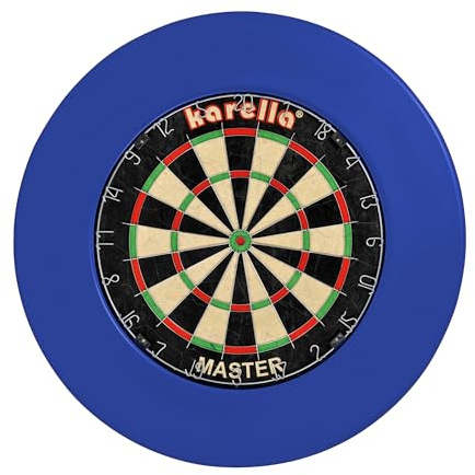 Karella Bersaglio monopezzo Surround PU, anello di raccolta per tutti i bersagli, blu, bordo per freccette, anello catchring, backboard per il tipo di acciaio, protezione da parete, campo di raccolta