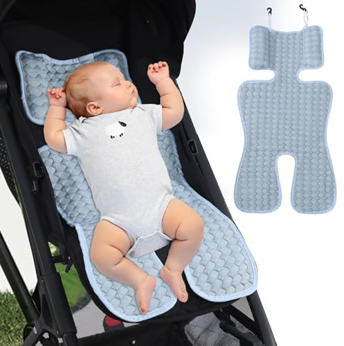 Materassino rinfrescante per passeggino e seggiolino per auto, protezione dal calore per seggiolino per bambini, cuscino refrigerante per auto per neonati, inserto estivo traspirante per passeggino