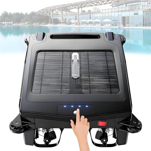 Robotdriven Solcellsdriven Poolskimmer Med Dubbla Laddningslägen, Smart Hinderundvikning, Rengöring Dygnet Runt, Automatisk Robotrengörare För De Flesta Typer Av Pooler