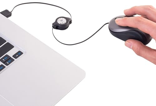 Ratones de viaje para laptop, ligeros tipo C, con cable USB, accesorios ópticos de computadora para nómadas digitales, programadores, jugadores, negocios, trabajo, escritorio, hogar, cafetería