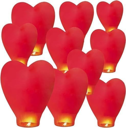 Chinese Sky Lanterns, Memorial, Christmas (Red)