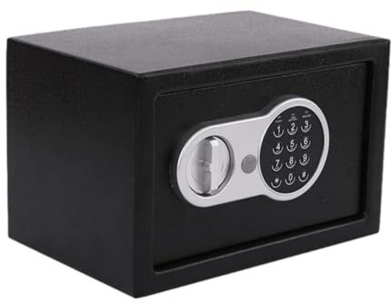 Coffre-fort portable en acier avec serrure à clé pour documents, usage personnel, sécurité domestique, petite solution de rangement, résistant au vol, pour objets de valeur