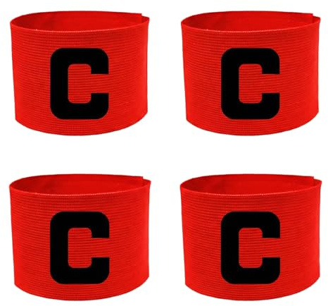 4 PCS Captain Arm Bands for Soccer,Captain Armband,Team Sport Armband,Elastic Adjustable,for Adult Youth Soccer Volleyball Team