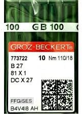 Groz-Beckert B-27 DCX27 DCX1 Overlock Serger Industrial Sewing Machine Needles (110/18)