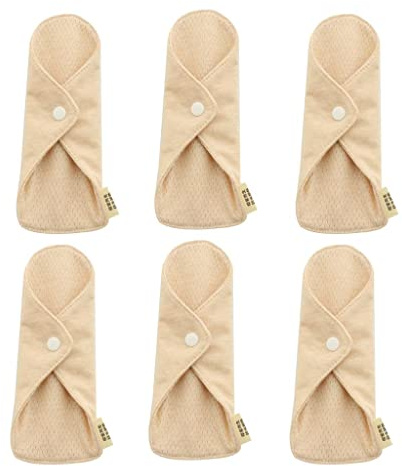 Generic 6 Compresas Sanitarias Lavables de Algodón de 7,1 Pulgadas, Protector Diario Menstrual Reutilizable.