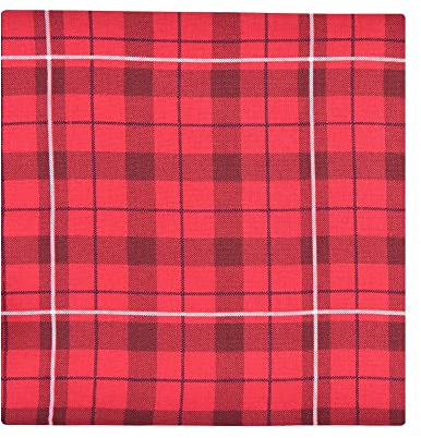 Sleepdown Luxury Napkins 100% Cotton Check Cloth Linen Soft Washable Dinner Party Table Wedding Serviettes - 4 Pack - Red (41cm X 41cm)