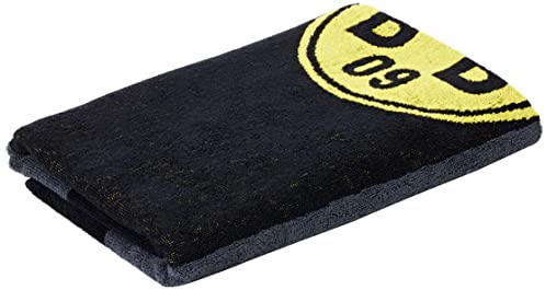 Borussia Dortmund BVB Duschtuch 70 x 140 cm Exklusiv Kollektion, Schwarz
