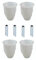 prometeo electronics Kit da 4 adattatori per bottiglia + 4 barre filettate M10 da 30mm Kit per illuminazione bottiglia