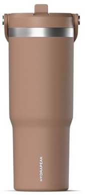 Hydrapeak Nomad 32 oz Tumbler with Handle and Straw Lid, Leakproof, Double Insulated, 32oz Cup Stainless Steel (Almond)