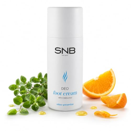 SNB Professional Fotkräm 100 ml Oregano & Apelsin Deodoriserande Fotvård | Fotkräm med oregano- och apelsinolja, lavendel, mynta och eukalyptus – deodoriserar och gör fötterna mjuka och fräscha