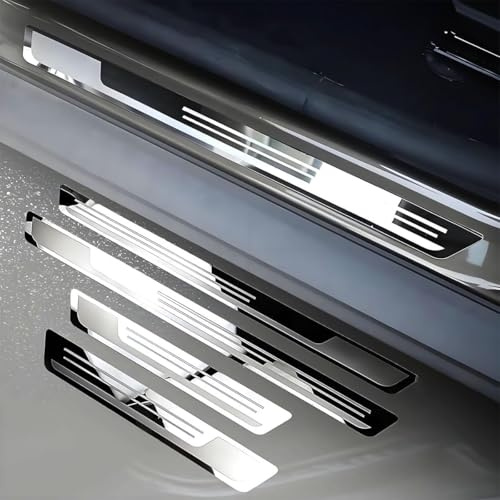 HQSDQYT 4 Piezas Protective Umbral Puerta Coche para Hyundai Kona 2 & N-Line 2023-2026, Acero Inoxidable Protector Umbral Puerta Coche Decoración para Estribos