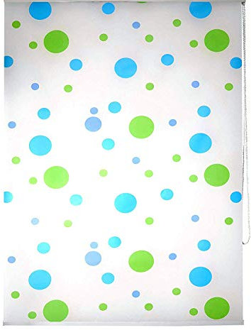 Tropik Home Colourful Bathroom Shower Curtain Roller Blind Extra Long, 4 Width Sizes, 120 x 240CM