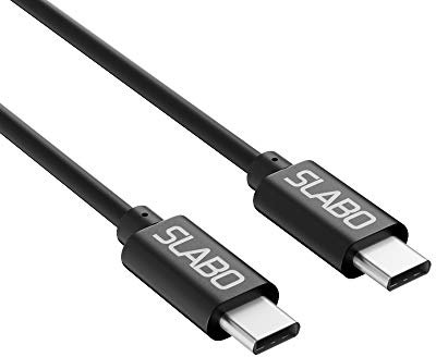 Slabo Universal Datenkabel 1m USB 3.1 Typ C auf USB Typ C Ladekabel Sync-Kabel für Smartphone/Tablet/Phablet/Notebook – SCHWARZ