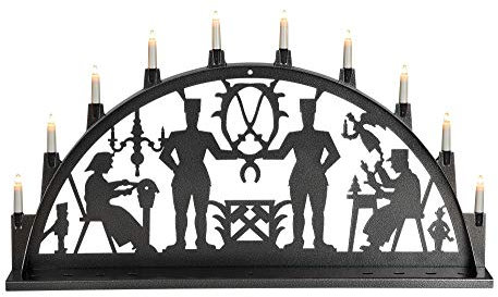 Narva - Arco decorativo para exteriores (tamaño XL, 1 m, acabado martillado, iluminación Narva, fabricado en Alemania)