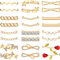 Hicarer 24 Pièces Clips de Décoration de Lacets Bijoux de Lacets de Rose pour Baskets et Chaussures Décontractées (Or)