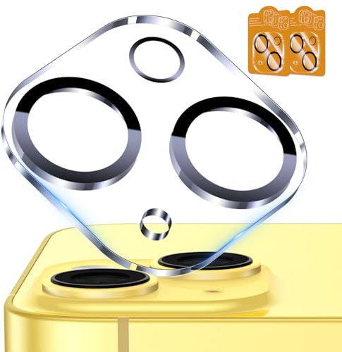 UM UNIQUEME per iPhone 14/14 Plus Protezione Fotocamera - 2 Pezzi Ultra HD 9H per Pellicola Fotocamera iPhone 14/14 Plus, Resistente ai Graffi, Stabile e Affidabile