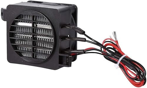 Uadme PTC Car Fan Air Heater, Energy Saving Constant Temperature Fast Heating Element Heaters, Electric Air Dehumidification Fan Heater for Car Heater Incubator and Small Space Culture Room (12V 150W)