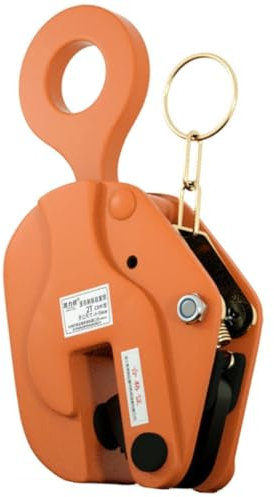 Abrazadera de elevación vertical industrial, carga de trabajo de 2200 a 10000 libras, abrazadera de placa vertical de aleación de acero para elevación y transporte (2t)