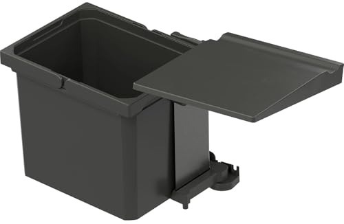 VAUTH-SAGEL 90009049 VS ENVI Single C450/12L Lava EV inbyggd avfallskorg KB 400 mm papperskorg 12 liter med lock, plast, antik rostig
