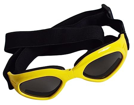 Yardwe Occhiali da Sole per Cani e Pet Goggles Cinghie Regolabili, Protezione Uv e Design Traspirante, Montatura Comoda per Animali Domestici di Dimensioni Medio-Piccole