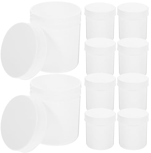 BETOOKY Contenitore Portapillole 100 Ml Coperchio e Cuscinetto Isolante, Bottiglia da Viaggio in Pet a Bocca Larga per Farmaci, Set da 10 Pezzi Compatto per Organizzazione e Conservazione