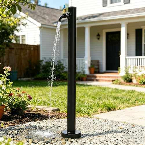 Colonna d'acqua da giardino Rubinetto antigelo per esterni con fontana in piedi da 60 cm Bla fontana da giardino con rubinetto per paesaggistica e irrigazione