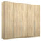 Rauch Möbel Alabama Schrank Kleiderschrank Drehtürenschrank Eiche Sonoma, Holz 5-türig Zubehörpaket Basic 3 Kleiderstangen, 3 Einlegeböden BxHxT 226x210x54 cm