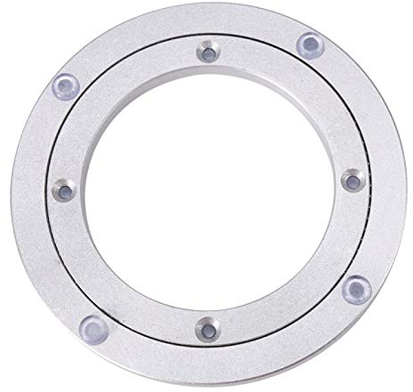 Lazy Susan Giradischi, Tavolo da Pranzo Rotondo per Giradischi in Lega di Alluminio per Impieghi Gravosi Piatto Rotante per Decorazioni per Torte da Ristorante Porta TV (8Pollici*H8.5mm)