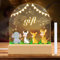 Moocuca Personalisiertes Nachtlicht Baby, Nachttischlampe für Kinder Nachtlicht, DIY Personalisierte Geschenke Baby, mit Animalprint, mit löschbarem Stift