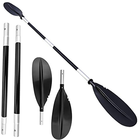 YORKING 221cm Kayak Paddle Lightweight Durable Detachable Aluminum Alloy Kayak Oar Adjustable Non-slip Handle for Motor Boat Oars Emergency boats Or Dinghy