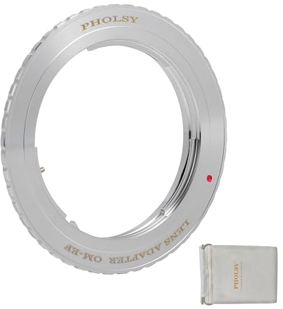 PHOLSY Enfoque Manual Adaptador de Objetivos Compatible con Olympus Zuiko OM Montura Objetivos y Canon EOS EF Montura Cuerpo de Cámara, Olympus a EOS