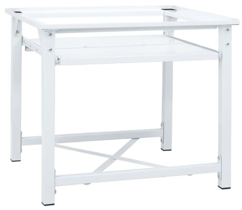 Genérico Soporte Pedestal para Lavadora con Estante extraíble Blanco,Accesorios para lavadoras y secadoras-50449