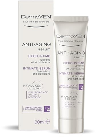 DERMOXEN Gel Underkläder Hyaluronsyra Fuktgivande för Torrhet 30 ml | Lugnande för irritation även i klimakteriet och anti-aging med mjölksyra för elasticitet i slemhinnor. Skonsam