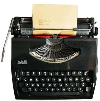 ZYJIX Máquina De Escribir Manual Portátil, Máquina De Escribir Manual Tradicional Antigua, Máquina De Escribir Vintage para Un Flujo Nostálgico