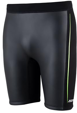 ZONE3 Active-Flex Buoyancy Jammer, 3/2mm Neoprene Shorts for Swim Training, Unisex Black/Lime Wetsuit Shorts