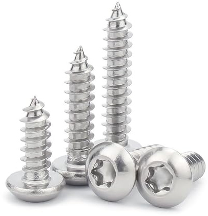 SHUNCHG 50 Pezzi M5 x 16mm Viti Autofilettanti Antifurto in Acciaio Inossidabile Torx Viti a Testa Svasata A2 V2A Viti per Legno a Testa Viti a Testa Bombata Torx