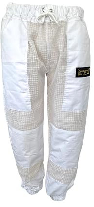 Imkerhose Low-Air weiß S-XXL Schutzhose mit Gummizug an Bein und Hüfte Arbeitshose Größe S