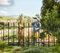 Thealyn Dekorativer Gartenzaun aus Metall TX002 (81 cm H * 61 cm (4 Paneekes+1Tor))