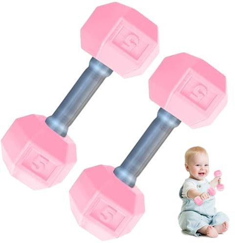 2 PCS HAUBBELLS POUR BÉBÉ Mini 1.8x4.7 Ensemble de levage de poids à main en silicone pour exercice fitness