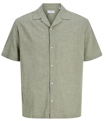 JACK & JONES Jjesummer Linen Blend Resort Shirt SS Sn Jjesummer Linen Blend Resort T-Shirt SS Sn Homme (Lot de 1)