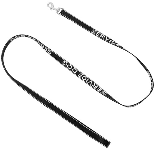 SUPVOX Laisse pour Chien D'assistance en Nylon Résistant à l'usure 15mm X 120cm Noire, Corde Pratique pour Animaux de Compagnie, Usage Quotidien pour Chiots et Chiens Adultes