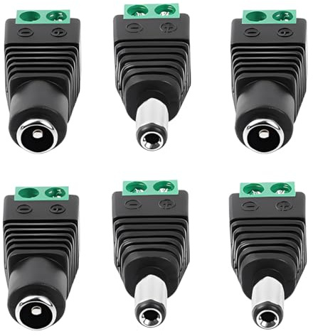 JRYXDS Connettori Dc 5,5 Mm X 2,1 Mm Maschio E Femmina Alimentazione Spina Jack Connettore Adattatore (6)