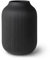 flature Keramik Vase mit Rillen – wasserdichte Blumenvase in Schwarz Matt für Schnittblumen Trockenblumen Pampasgras, Große Vase 20cm Hoch als Geschenk Deko für Wohnzimmer Schlafzimmer Büro