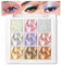 Noerrors Glitzer-Lidschatten-Palette 9 Farben Multichrome Lidschatten Schimmer Holografisch Innerer Augenwinkel Gesichts-Highlighter Creme-Puder Funkelnd Langlebig Glänzendes Makeup