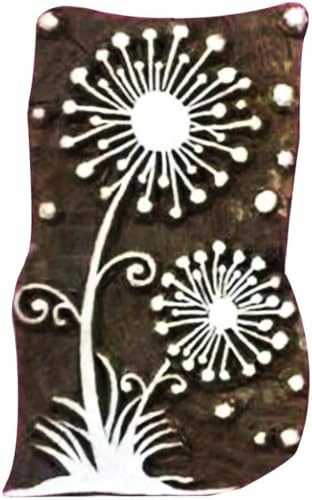 Hand-Carved Wooden Printing Block – Henna Motif Fabric & Art Stamp Wooden Stamp Printing Block Motif Heena Tattoo Art Hand Carved Print Blocks Fabric Stamps