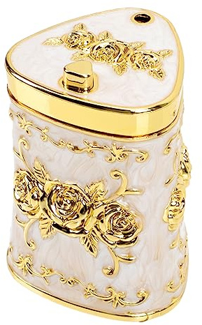 GLEAVI Dispensador de Palillos de Dientes Retro Diseño Floral en Relieve, Caja Organizadora de Plástico Blanco para Restaurantes y Hoteles