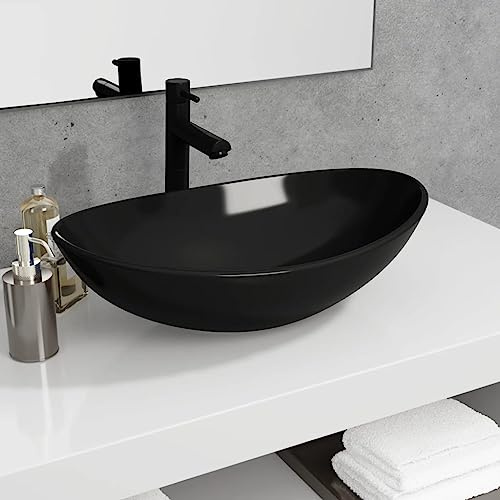 Generico Lavandino in Vetro Temperato 54,5x35x15,5 cm Nero,Articoli di ferramenta,Prodotti Idraulici,Articoli Idraulici,Lavandini,Lavandini bagno-345250