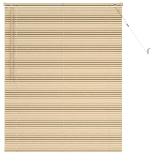 vidaXL Persiana Veneciana Marrón Claro con Patrón 150 x 120 cm PVC, Persiana Veneciana Moderna y Resistente para Oficina en casa, filtra luz, Protege privacidad, Uso Interior