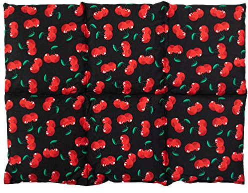 Giraffenland großes Traubenkernkissen 40x30cm 6-Kammer - cherry-black - Wärme und Kälte - Kissen 30x40 - Traubenkerne - cherry-black