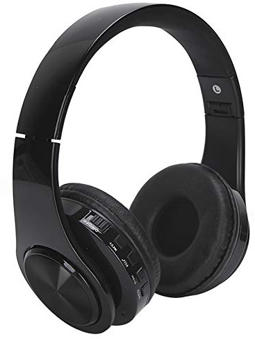 Sutinna Casque Bluetooth sur l'oreille, Casques sans Fil Hi-FI à réduction de Bruit stéréo avec Microphone Écouteurs de Jeu Mains Libres pour Cours en Ligne/Maison/Bureau(Noir)